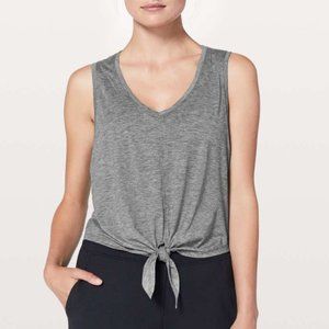 Lululemon Knot Gonna Fly Tank Heathered Black